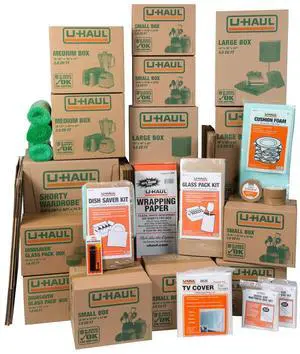 Household Moving Kit - 36 Moving Boxes, 2 Wardrobe Boxes, 2 Dish and Glass Packing Kits, 2 Mattress Bags, Tape, and Assorted Supplies Household Moving Kit - 36 Moving Boxes, 2 Wardrobe Boxes, 2 Dish and Glass Packing Kits, 2 Mattress Bags, Tape, and Assorted Supplies