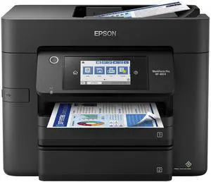 Workforce Pro WF-4834 Wireless All-in-One Printer with Auto 2-Sided Print Copy, Scan and Fax, 50-Page ADF, 500-sheet Paper Capacity, 4.3" Color Touchscreen Workforce Pro WF-4834 Wireless All-in-One Printer with Auto 2-Sided Print Copy, Scan and Fax, 50-Page ADF, 500-sheet Paper Capacity, 4.3" Color Touchscreen