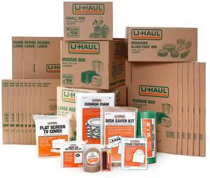 Apartment Moving Kit - 21 Boxes, 1 Dish Packing Kit, Foam Pouches, Tape, Mattress Bag, TV Cover, and Other Assorted Packing Supplies Apartment Moving Kit - 21 Boxes, 1 Dish Packing Kit, Foam Pouches, Tape, Mattress Bag, TV Cover, and Other Assorted Packing Supplies