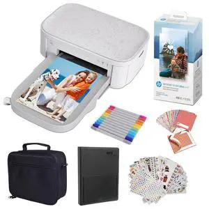 Sprocket Studio Plus 4x6 Wireless Instant Photo Printer, Wi-Fi, Premium Dye Sublimation, Prints Vibrant Color Pictures Bundle: Photo Album, Markers, Photo Paper, and Stickers Sprocket Studio Plus 4x6 Wireless Instant Photo Printer, Wi-Fi, Premium Dye Sublimation, Prints Vibrant Color Pictures Bundle: Photo Album, Markers, Photo Paper, and Stickers