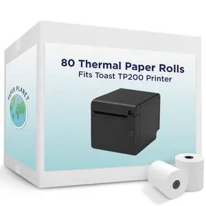 Thermal Receipt Paper for Toast TP200 Printer by Paper Planet | 80 Rolls | Thermal Receipt Paper, Compatible with Toast TP200 Printer Thermal Receipt Paper for Toast TP200 Printer by Paper Planet | 80 Rolls | Thermal Receipt Paper, Compatible with Toast TP200 Printer