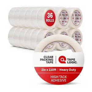 Packing Tape (36-Rolls), 2" x 110 yd - Heavy Duty Packaging Tape Refill for Shipping, Moving, Order Fulfillment, Acrylic 2.6 Mil Packing Tape (36-Rolls), 2" x 110 yd - Heavy Duty Packaging Tape Refill for Shipping, Moving, Order Fulfillment, Acrylic 2.6 Mil