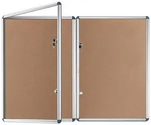 Tamperproof Lockable Cork Noticeboard Class 1 Aluminium Framed 48x36 Inches, Pack of 2 Tamperproof Lockable Cork Noticeboard Class 1 Aluminium Framed 48x36 Inches, Pack of 2