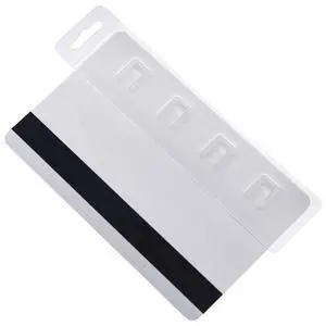 Bulk 100 Pack - Rigid Vertical Half Card Swipe Badge Holder - Hard Plastic Clear Leaves Mag Stripe Exposed for Easy Swiping Access to Magnetic Strips on POS ID's & Credit Cards by Bulk 100 Pack - Rigid Vertical Half Card Swipe Badge Holder - Hard Plastic Clear Leaves Mag Stripe Exposed for Easy Swiping Access to Magnetic Strips on POS ID's & Credit Cards by
