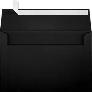 A9 Invitation Envelopes | Peel & Press | 5 3/4" x 8 3/4" | Black Linen| 80lb. Text | 1,000 Qty A9 Invitation Envelopes | Peel & Press | 5 3/4" x 8 3/4" | Black Linen| 80lb. Text | 1,000 Qty