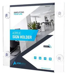 Adir Acrylic Window Sign Holder with Suction Cups 24 Pack (8.5-x-11-inch) Adir Acrylic Window Sign Holder with Suction Cups 24 Pack (8.5-x-11-inch)