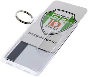 Bulk 50 Pack Heavy Duty Fuel ID Badge Holders - Holds Two Cards - Clear Rigid Plastic ID Holder Keychain - Attach Keys & Protect License & Credit Card Bulk 50 Pack Heavy Duty Fuel ID Badge Holders - Holds Two Cards - Clear Rigid Plastic ID Holder Keychain - Attach Keys & Protect License & Credit Card