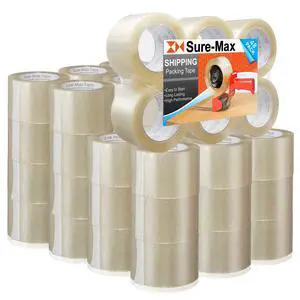 48 Rolls Extra-Wide Shipping & Packing Tape (3" x 110 yard/330' Each) - Moving & Adhesive Carton Sealing - 2.0mil Clear 48 Rolls Extra-Wide Shipping & Packing Tape (3" x 110 yard/330' Each) - Moving & Adhesive Carton Sealing - 2.0mil Clear