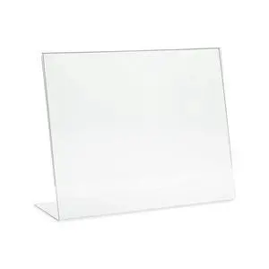 Clear Sign Holders - 11 x 8.5 Horizontal Landscape Slanted Acrylic Display Stand - Durable Picture Frame for Office, Retail, and Home Use (50 Pack) Clear Sign Holders - 11 x 8.5 Horizontal Landscape Slanted Acrylic Display Stand - Durable Picture Frame for Office, Retail, and Home Use (50 Pack)