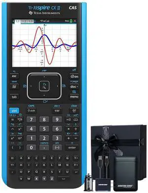 Texas Instruments TI-Nspire CX II CAS Graphing Calculator | Color Screen, 8 Built-in Apps, Python Programming, Included Software, for Math, Science and Finance | Signature Series Gift Bundle Texas Instruments TI-Nspire CX II CAS Graphing Calculator | Color Screen, 8 Built-in Apps, Python Programming, Included Software, for Math, Science and Finance | Signature Series Gift Bundle