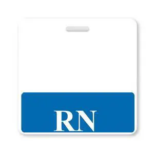 Bulk 50 Pack - RN Horizontal Badge Buddies for Nurses with Blue Border - for Easy Roll Recognition of Registered Nurses by Bulk 50 Pack - RN Horizontal Badge Buddies for Nurses with Blue Border - for Easy Roll Recognition of Registered Nurses by