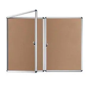 Tamperproof Lockable Cork Noticeboard Class 1 Aluminium Framed 36x24 Inches, Pack of 2 Tamperproof Lockable Cork Noticeboard Class 1 Aluminium Framed 36x24 Inches, Pack of 2