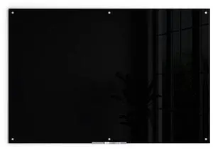 Glass Non-Magnetic Dry-Erase Board, 72" X 48" Inches, Black Surface, Frameless Glass Non-Magnetic Dry-Erase Board, 72" X 48" Inches, Black Surface, Frameless