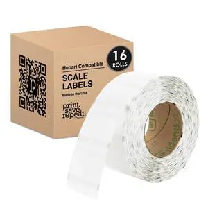 Hobart Quantum Scale Labels QWU237 | 2.25 x 2.375 in | 19,200 Labels | 16 Rolls of 1,200 Hobart Quantum Scale Labels QWU237 | 2.25 x 2.375 in | 19,200 Labels | 16 Rolls of 1,200