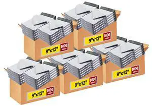 9x12 Inch White Poly Mailers #3, 5000-Pack Bulk Self-Seal Shipping Envelopes, Waterproof Mailing Bags for Clothing, Apparel & Business Packaging 9x12 Inch White Poly Mailers #3, 5000-Pack Bulk Self-Seal Shipping Envelopes, Waterproof Mailing Bags for Clothing, Apparel & Business Packaging