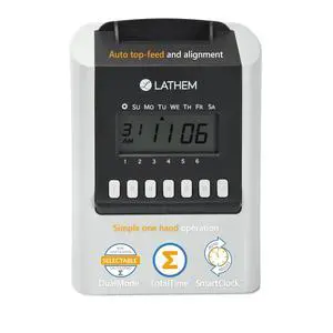 700E Calculating Electronic Time Clock, Gray, 6.9" x 5.2" x 9.6" 700E Calculating Electronic Time Clock, Gray, 6.9" x 5.2" x 9.6"