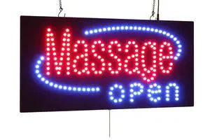 Massage Open Sign, Jumbo size, 31"x17", 78x43cm, LED, Neon, Florescent, Signage, Signboard, Display, Billboard, Screen, Grand Opening, Gift Massage Open Sign, Jumbo size, 31"x17", 78x43cm, LED, Neon, Florescent, Signage, Signboard, Display, Billboard, Screen, Grand Opening, Gift