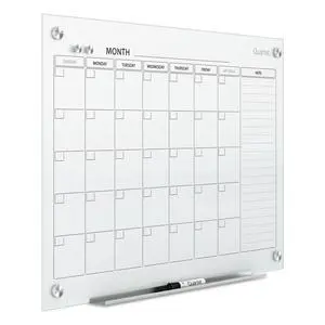 Dry Erase White Board 36"W x 24"H Glass Calendar, Magnetic Planning Board, White (GC2418F) Dry Erase White Board 36"W x 24"H Glass Calendar, Magnetic Planning Board, White (GC2418F)