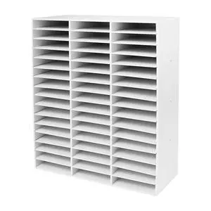 Mailbox for Classroom, 48 Compartments Paper Organizer Storage, 16 Layer Mail Organizer for Home School Office (White, 48 Slots) Mailbox for Classroom, 48 Compartments Paper Organizer Storage, 16 Layer Mail Organizer for Home School Office (White, 48 Slots)