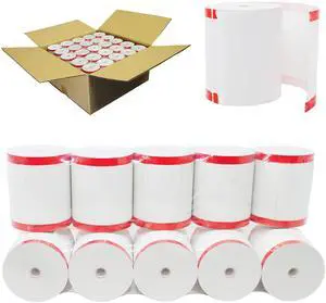 (100 Rolls - Coreless) 3 1/8 x 230 (48 GSM Paper Thickness) BPA Free Premium A Grade POS Thermal Receipt Printer Paper (100 Rolls - Coreless) 3 1/8 x 230 (48 GSM Paper Thickness) BPA Free Premium A Grade POS Thermal Receipt Printer Paper