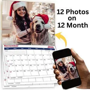 Custom Photo Wall Calendar July 2026 To June 2027 for Home & Office - Print Your 13 Memories & Make Your Own Personalized Calendar 2026/27 - Customized Gift (Large 11'' x 17'' Made in USA) - 5 Pack Custom Photo Wall Calendar July 2026 To June 2027 for Home & Office - Print Your 13 Memories & Make Your Own Personalized Calendar 2026/27 - Customized Gift (Large 11'' x 17'' Made in USA) - 5 Pack