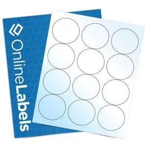 2.5 Inch Round Labels - White Gloss (Inkjet Printers Only) - Pack of 6,000 Circle Stickers, 500 Sheets - OnlineLabels 2.5 Inch Round Labels - White Gloss (Inkjet Printers Only) - Pack of 6,000 Circle Stickers, 500 Sheets - OnlineLabels