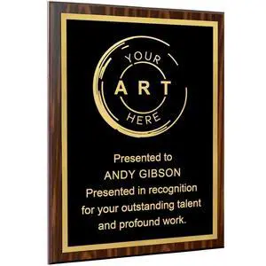 Custom Laser Engraved Award Plaque, Personalized Recognition Plaque with Black Plate and Gold or Silver Engraving, Multiple Wood Finishes for Employee, Corporate & Achievement Awards | Custom Custom Laser Engraved Award Plaque, Personalized Recognition Plaque with Black Plate and Gold or Silver Engraving, Multiple Wood Finishes for Employee, Corporate & Achievement Awards | Custom