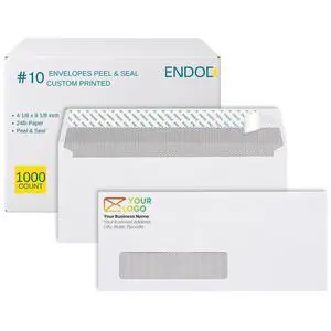 1000#10 Single Window Custom Printed Envelopes - Self Seal Security Envelopes, Peel and Seal Closure, Text and Logo Customization, White Security Tinted 24lb Paper - 4 1/8 x 9 1/2 Inches 1000#10 Single Window Custom Printed Envelopes - Self Seal Security Envelopes, Peel and Seal Closure, Text and Logo Customization, White Security Tinted 24lb Paper - 4 1/8 x 9 1/2 Inches
