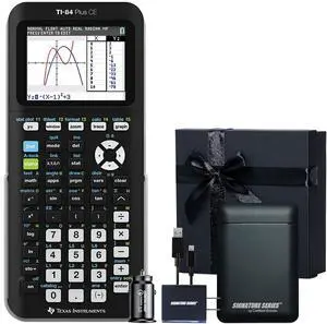 Texas Instruments TI-84 Plus CE Graphing Calculator, Black | Color Screen, Built-in Apps, Included Software, Test-Permitted, for Math, Science and Finance | Signature Series Gift Bundle Texas Instruments TI-84 Plus CE Graphing Calculator, Black | Color Screen, Built-in Apps, Included Software, Test-Permitted, for Math, Science and Finance | Signature Series Gift Bundle