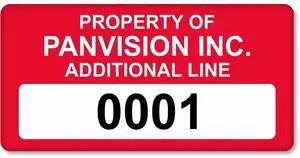 Custom Asset Labels with Sequential Numbering | 0.75" x 1.5" 100% Aluminum Foil Tags with High-Bond Acrylic Adhesive, Pack of 100, Made in USA Custom Asset Labels with Sequential Numbering | 0.75" x 1.5" 100% Aluminum Foil Tags with High-Bond Acrylic Adhesive, Pack of 100, Made in USA
