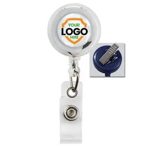 Bulk 100 Pack - Custom Badge Reels with Alligator Clip - Premium Customized Dome Label Retractable I'D Holder for Medical/Hospital Staff, Company Logo, Office and More (Clear) Bulk 100 Pack - Custom Badge Reels with Alligator Clip - Premium Customized Dome Label Retractable I'D Holder for Medical/Hospital Staff, Company Logo, Office and More (Clear)