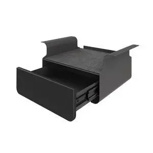 Steel Under Desk Storage Organizer with Drawer - Slim Hanging File Storage Shelf and Stationary Tray - Easy Assembly - Home Office Desk Accessory - Black, 13.39" x1 9.29" x 9.45" Steel Under Desk Storage Organizer with Drawer - Slim Hanging File Storage Shelf and Stationary Tray - Easy Assembly - Home Office Desk Accessory - Black, 13.39" x1 9.29" x 9.45"