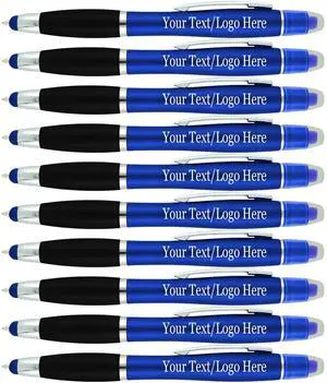 Personalized Pens with Gel Highlighter and Stylus -200 Pack Bulk-Free Imprint - 3 In Bible Highlighter No Bleed, Ballpoint Pen, and Stylus Combo- add Custom Name, Logo or Gift Message- Blue Personalized Pens with Gel Highlighter and Stylus -200 Pack Bulk-Free Imprint - 3 In Bible Highlighter No Bleed, Ballpoint Pen, and Stylus Combo- add Custom Name, Logo or Gift Message- Blue