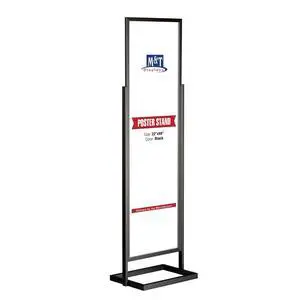 Metal Eco Info Board, Black 22x69 Inches Slide-In Poster Sign Holder 1 Tier Double Sided Floor Standing Pedestal Advertising Display with Backing and Anti-Glare PET Cover Metal Eco Info Board, Black 22x69 Inches Slide-In Poster Sign Holder 1 Tier Double Sided Floor Standing Pedestal Advertising Display with Backing and Anti-Glare PET Cover