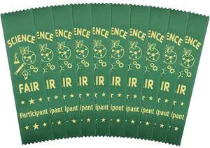 Science Fair Participant Ribbons - 1,000 Green Bookmark Style Ribbons Science Fair Participant Ribbons - 1,000 Green Bookmark Style Ribbons