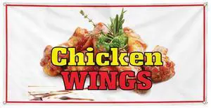 Vinyl Banner Multiple Sizes Chicken Wings Restaurant Cafe Bar A Restaurant & Food Outdoor Weatherproof Industrial Yard Signs Brown 10 Grommets 60x144Inches Vinyl Banner Multiple Sizes Chicken Wings Restaurant Cafe Bar A Restaurant & Food Outdoor Weatherproof Industrial Yard Signs Brown 10 Grommets 60x144Inches