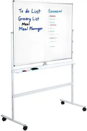 Rolling Whiteboard, 36"x50" Mobile Whiteboard with Stand - Portable Magnetic Dry Erase Board on Wheels, Large Adjustable White Board for Home, School, Office (36×50) Rolling Whiteboard, 36"x50" Mobile Whiteboard with Stand - Portable Magnetic Dry Erase Board on Wheels, Large Adjustable White Board for Home, School, Office (36×50)
