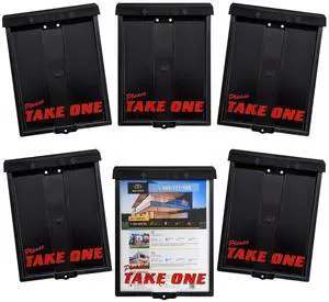 Outdoor Real Estate Brochure Flyer Box with Snap Shut Lid, Take One Document Holder, 100 - 8.5 x 11 Documents, Flyers, Literature, Notice and Other Outdoor Marketing Needs Outdoor Real Estate Brochure Flyer Box with Snap Shut Lid, Take One Document Holder, 100 - 8.5 x 11 Documents, Flyers, Literature, Notice and Other Outdoor Marketing Needs