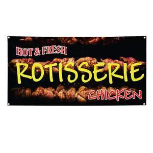 Vinyl Banner Multiple Sizes Hot & Fresh Rotisserie Chicken Restaurant & Food Outdoor Weatherproof Industrial Yard Signs Orange 10 Grommets 60x144Inches Vinyl Banner Multiple Sizes Hot & Fresh Rotisserie Chicken Restaurant & Food Outdoor Weatherproof Industrial Yard Signs Orange 10 Grommets 60x144Inches