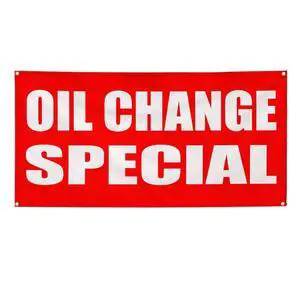 Vinyl Banner Multiple Sizes Oil Change Special Business Business Outdoor Weatherproof Industrial Yard Signs Red 10 Grommets 60x144Inches Vinyl Banner Multiple Sizes Oil Change Special Business Business Outdoor Weatherproof Industrial Yard Signs Red 10 Grommets 60x144Inches