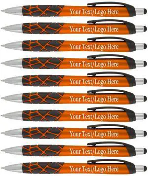 Personalized Pens With your Custom Logo or Text-200 Pack Bulk-for Businesses, Parties, and Events, 2 in 1 Capacitive Stylus & Ballpoint Pen compatible with most touchscreen Devices, Orange Personalized Pens With your Custom Logo or Text-200 Pack Bulk-for Businesses, Parties, and Events, 2 in 1 Capacitive Stylus & Ballpoint Pen compatible with most touchscreen Devices, Orange