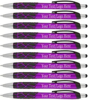 Personalized Stylus Pens with Your Custom Logo or Text-200 Pack Bulk-for Businesses, Parties, and Events, 2 in 1 Capacitive Stylus & Ballpoint Pen Compatible with Most Touchscreen Devices, Purple Personalized Stylus Pens with Your Custom Logo or Text-200 Pack Bulk-for Businesses, Parties, and Events, 2 in 1 Capacitive Stylus & Ballpoint Pen Compatible with Most Touchscreen Devices, Purple