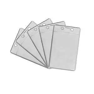 200 Pack, Vertical, Clear, Vinyl, Badge Holder, Top Slit, Fits 2 3/4" x 4 1/4" Cards. Made in USA, 305SPTS 200 Pack, Vertical, Clear, Vinyl, Badge Holder, Top Slit, Fits 2 3/4" x 4 1/4" Cards. Made in USA, 305SPTS