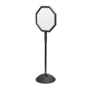 Write Way Dry Erase Board Octagon Shape Sign, Dual-Sided and Magnetic for Indoor and Outdoor Use, 65"in Height, Black Write Way Dry Erase Board Octagon Shape Sign, Dual-Sided and Magnetic for Indoor and Outdoor Use, 65"in Height, Black