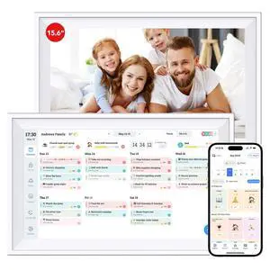 Digital Calendar 15.6 inch Wall Calendar Planner with Touch Screen, Electronic Calendars for Family Organizer, Smart Chore Chart Sync with Phone by App for Meal Planner, Photo Share Stand & Wall Mount Digital Calendar 15.6 inch Wall Calendar Planner with Touch Screen, Electronic Calendars for Family Organizer, Smart Chore Chart Sync with Phone by App for Meal Planner, Photo Share Stand & Wall Mount
