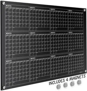 Black Magnetic 34x46 Glass Whiteboard Yearly Calendar Planner White Board Dry Erase Calendar for Wall Monthly Glass Whiteboard Home Office Large Wall Planner Black Magnetic 34x46 Glass Whiteboard Yearly Calendar Planner White Board Dry Erase Calendar for Wall Monthly Glass Whiteboard Home Office Large Wall Planner