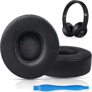 Replacement Ear Pads for Beats Solo 3 & Solo 2 Headphones (Black) Solo3 Ear Cushions with Protein Leather Thicker Memory Foam Replacement Ear Pads for Beats Solo 3 & Solo 2 Headphones (Black) Solo3 Ear Cushions with Protein Leather Thicker Memory Foam