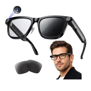 AI Smart Glasses with Camera,Bluetooth Sunglasses with AI Assistant Photo Capture &4k Video Recording Glasses,Real-Time Translation, Open-Ear Audio, Object Recognition AI Smart Glasses with Camera,Bluetooth Sunglasses with AI Assistant Photo Capture &4k Video Recording Glasses,Real-Time Translation, Open-Ear Audio, Object Recognition