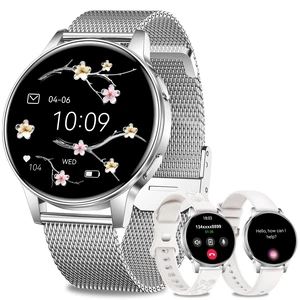 Smart Watches for Women, 3 Bands, Compatible for Android iPhone 1.27" HD Smartwatch, Answer/Make Call, IP68 Waterproof, Heart Rate/Sleep Monitor, 110+ Sports Mode, Light Weight, Gifts Smart Watches for Women, 3 Bands, Compatible for Android iPhone 1.27" HD Smartwatch, Answer/Make Call, IP68 Waterproof, Heart Rate/Sleep Monitor, 110+ Sports Mode, Light Weight, Gifts