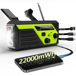 Emergency Radio, AM/FM NOAA Weather Radio with Flashlight | 4 Charging Cables, 22000mWh Portable Radio, Hand Crank, SOS Alarm Reading Light for Home Power Outage Outdoor Emergencies. Emergency Radio, AM/FM NOAA Weather Radio with Flashlight | 4 Charging Cables, 22000mWh Portable Radio, Hand Crank, SOS Alarm Reading Light for Home Power Outage Outdoor Emergencies.
